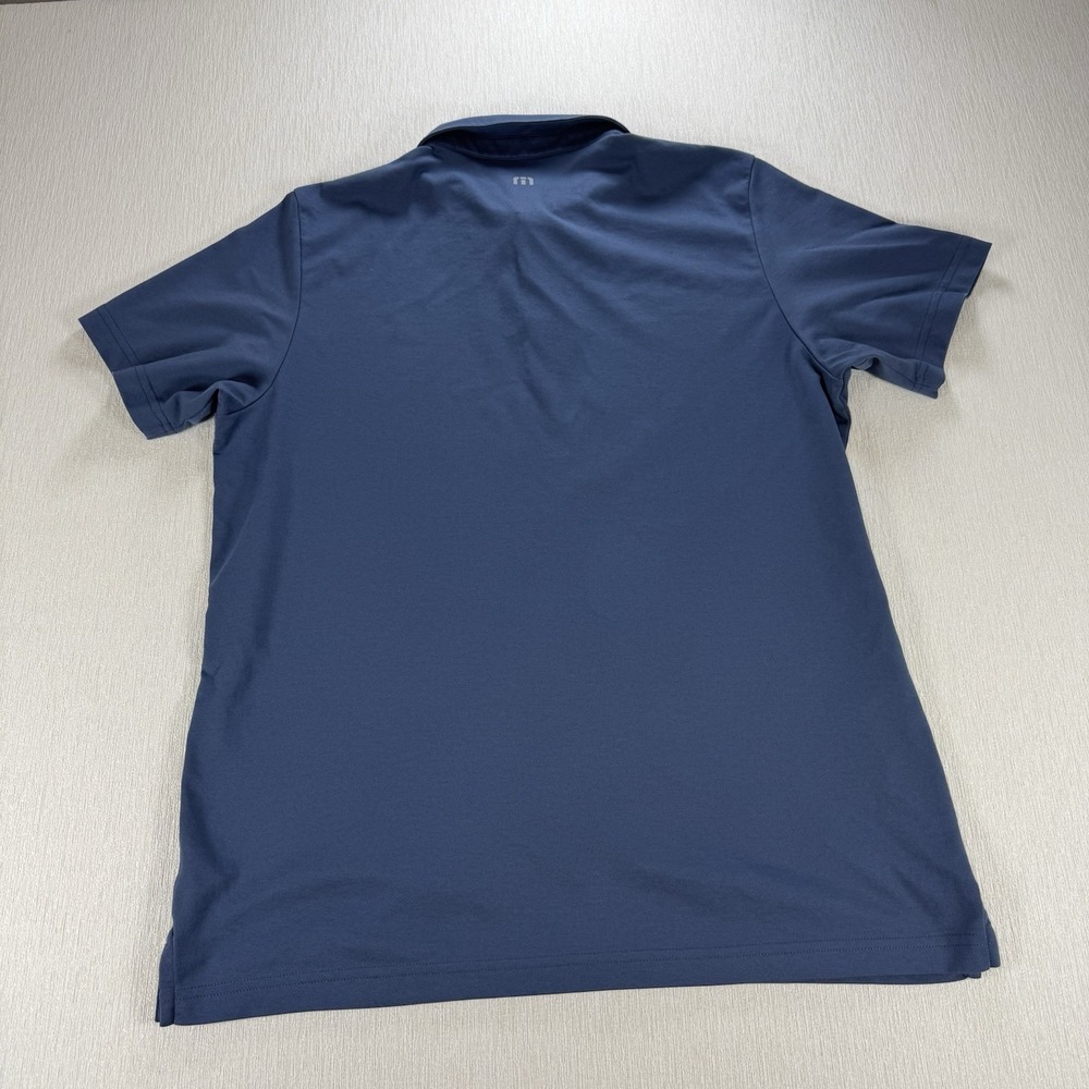 Travis Mathew Short Sleeved Blue‎ Striped Cotton/Poly Polo Golf Shirt Men's XL - Picture 8 of 8